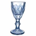 Ochelari de sticlă pentru lichior în sticlă albastră degradată sau chihlimbar, 12 bucăți - poliedru Viadurini