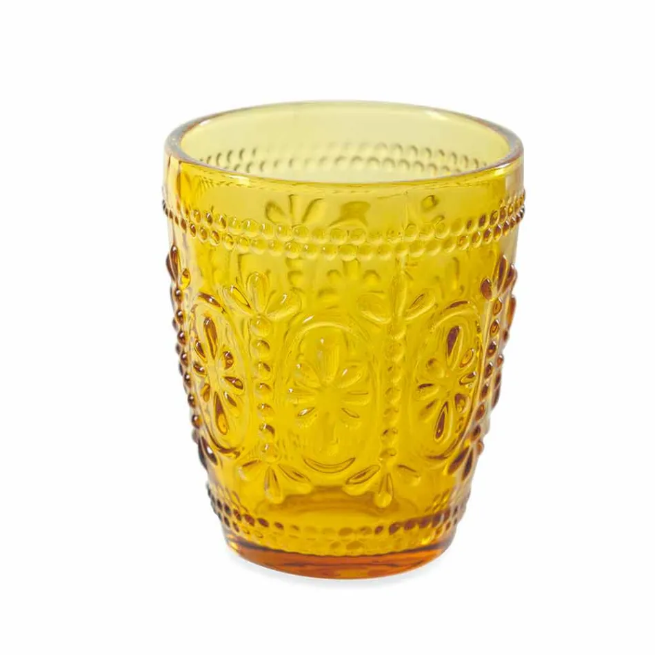 Ochelari decorați și colorați Set de apă 6 bucăți - Pastel-Palazzo Viadurini