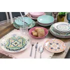 Pahare moderne decorate din sticlă colorată, care servesc apă 12 bucăți - amestec Viadurini