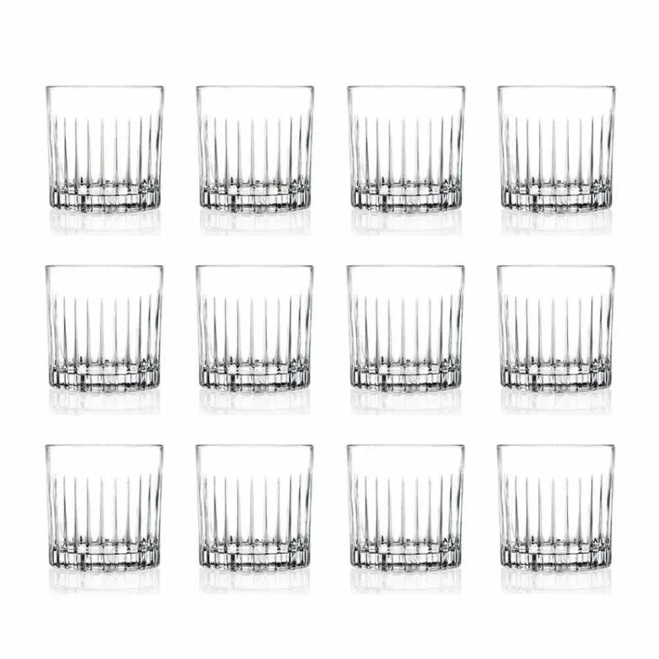 Ochelari Lowball Tumbler Basso Old Fashioned pentru Cockatil 12 bucăți - Senzatempo Viadurini