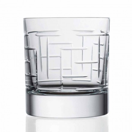 Ochelari de lux de design modern Crystal Scotch Whisky 12 bucăți - Aritmie Viadurini