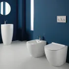 Bideu ceramic ciclonic cu o singură gaură Aralia, cu design modern Viadurini