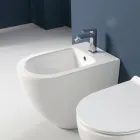 Bideu ceramic ciclonic cu o singură gaură Aralia, cu design modern Viadurini