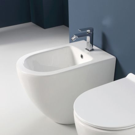 Bideu ceramic ciclonic cu o singură gaură Aralia, cu design modern Viadurini