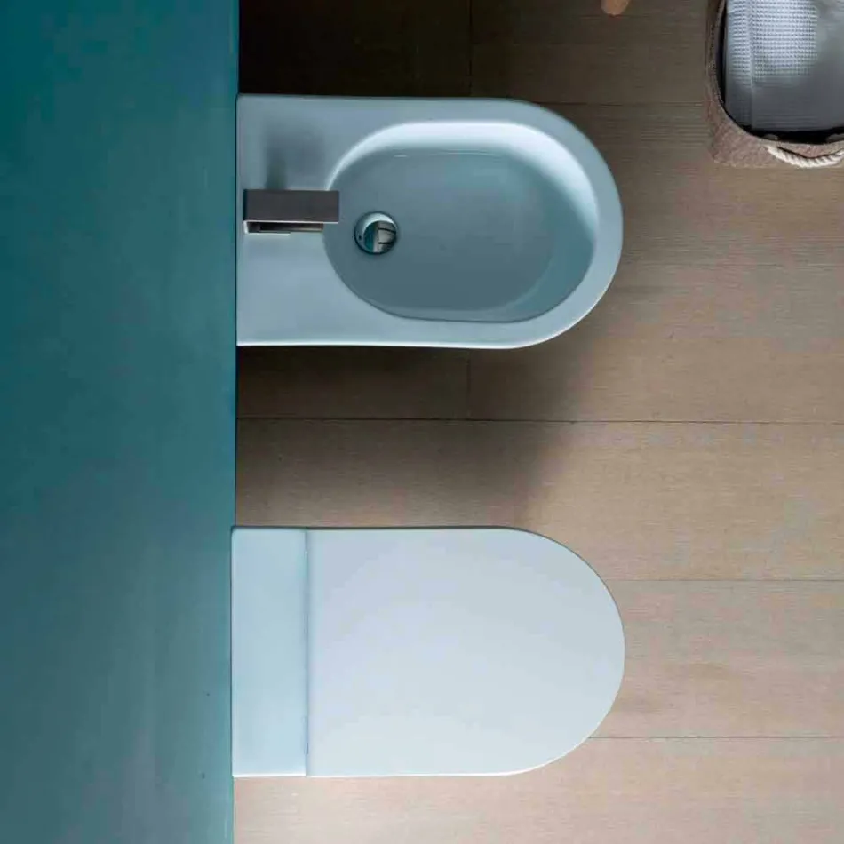 Ceramice bideu Sun 57x37cm design modern, realizat în Italia Viadurini