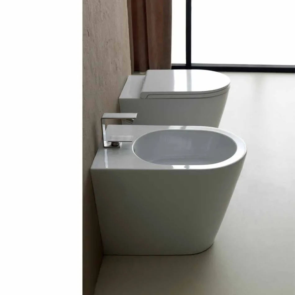 Ceramice bideu Sun 57x37cm design modern, realizat în Italia Viadurini