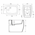 Bideu din ceramică albă cu design modern Gais, fabricat în Italia Viadurini