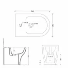 design modern Bideu în alb ceramica 54x35 cm Star, made in Italy Viadurini