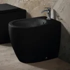 Bideu Aster cu montare pe podea din ceramică mată, în două culori și design modern Viadurini