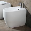 Bideu Aster cu o singură gaură din ceramică mată alb-negru cu design modern