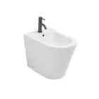 Bideu Salice cu o singură gaură, montat pe podea, din ceramică albă, cu un design modern și elegant Viadurini
