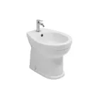 Bideu cu o singură gaură, montat pe podea, din ceramică albă, cu un design modern și elegant - Silica Viadurini