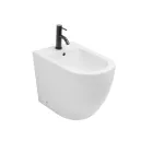 Bideu cu o singură gaură, montat pe podea, din ceramică albă durabilă, cu un design modern - Olmo Viadurini