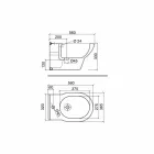 Bidet clasic cu o singură gaură în ceramică albă fabricat în Italia - Marwa Viadurini