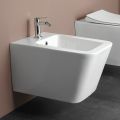 Bideu suspendat cu o singură gaură din ceramică albă, cu un design modern și elegant - Giunco