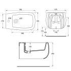 Design bideu suspendat în ceramica albă Gaiola, fabricat în Italia Viadurini