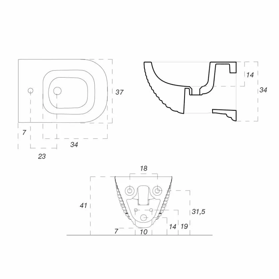Bijuterie suspendată de design Made in Italy în ceramica Trabia Viadurini