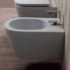 Hung bideu in design ceramica Sun Runda 57x37cm, realizate în Italia Viadurini