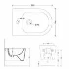 Hung bideu Shine moderne Piața 50x35cm ceramice, realizate în Italia Viadurini