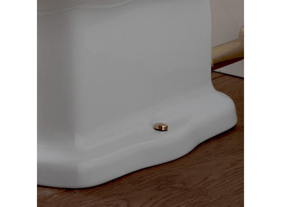 Bidon alb cu design clasic în ceramică albă fabricat în Italia - Paulina Viadurini