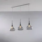 Șină din fier forjat cu sticlă Pyrex fabricată în Italia pentru decorațiuni interioare - Corinto Viadurini