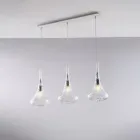 Șină din fier forjat cu sticlă Pyrex fabricată în Italia pentru decorațiuni interioare - Corinto Viadurini