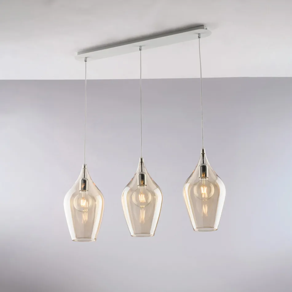 Bară de fier cu sticlă Pyrex fabricată în Italia pentru decorațiuni interioare - Sparta Viadurini