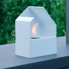 Biocamino Blat bioetanol din ceramică și oțel Curtis Viadurini