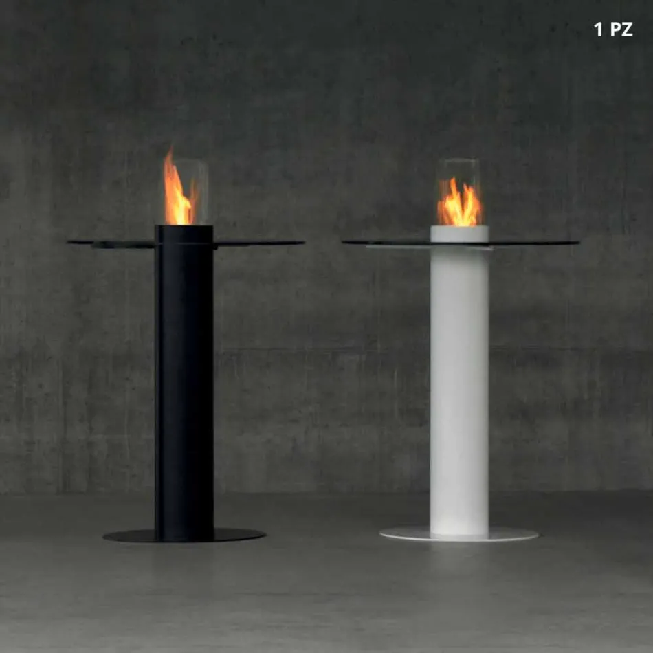 Biocamino bioetanol în aer liber cu top de sticla Dean-Table Viadurini