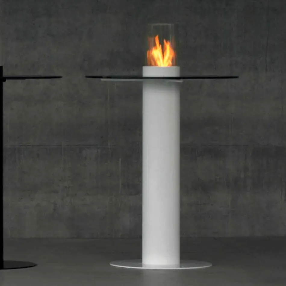 Biocamino bioetanol în aer liber cu top de sticla Dean-Table Viadurini