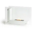 Biosemineu de pardoseala cu structura pe doua fete din sticla si metal - Planeto Viadurini