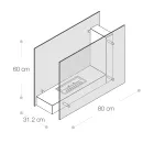 Biosemineu de pardoseala cu structura pe doua fete din sticla si metal - Planeto Viadurini
