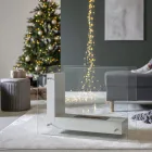 Biosemineu de pardoseala cu structura pe doua fete din sticla si metal - Planeto Viadurini