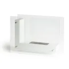 Biosemineu de pardoseala cu structura pe doua fete din sticla si metal - Planeto Viadurini