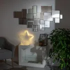 Semineu Bio Floor din Metal Vopsit Alb si Sticla Securizata - Pelide Viadurini