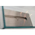 Șemineu de podea cu design modern în sticlă și oțel sau Corten - Bradley Viadurini