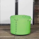 Suport de bușteni din piele Cartesio 100% Made in Italy Viadurini