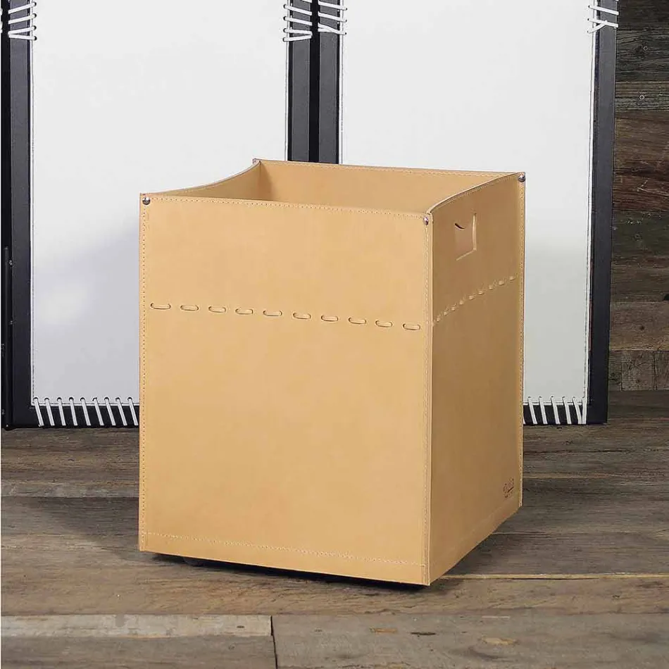 Geantă de lemne de foc din piele neutră 100% Made in Italy Viadurini