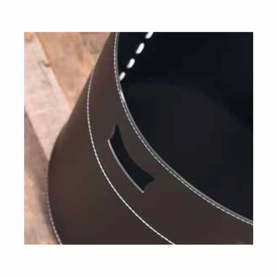 Suport de bușteni din piele platată 100% Made in Italy Viadurini