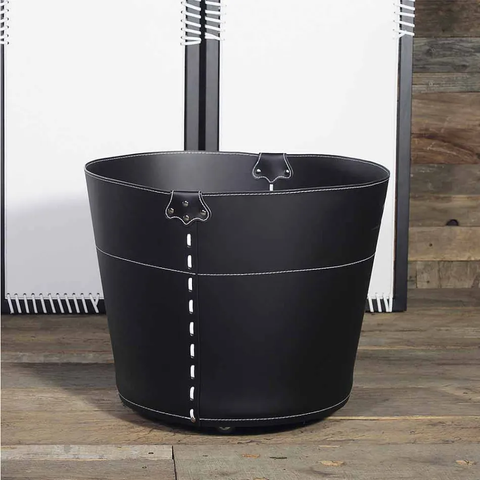 Suport de bușteni din piele platată 100% Made in Italy Viadurini