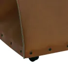 Geanta de lemn de foc din piele ecologica cu roti Made in Italy - Melc Viadurini