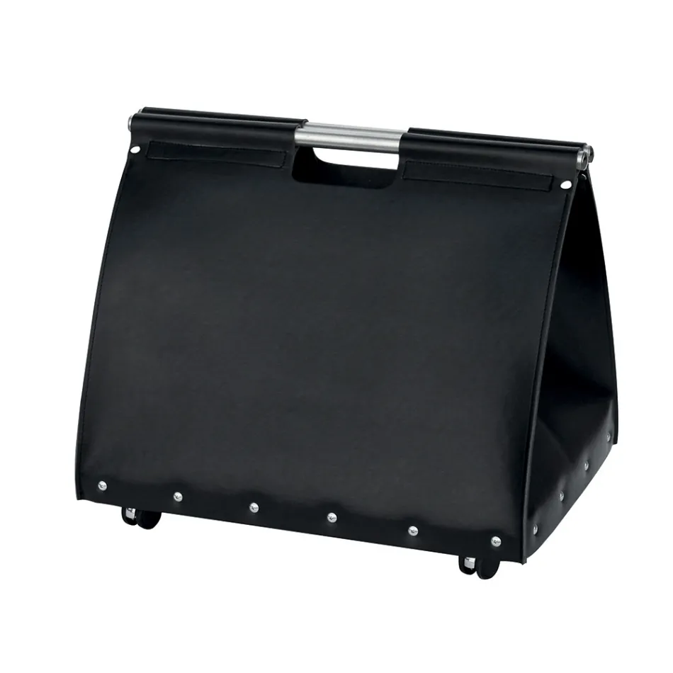 Geanta de lemn de foc din piele ecologica cu roti Made in Italy - Melc Viadurini