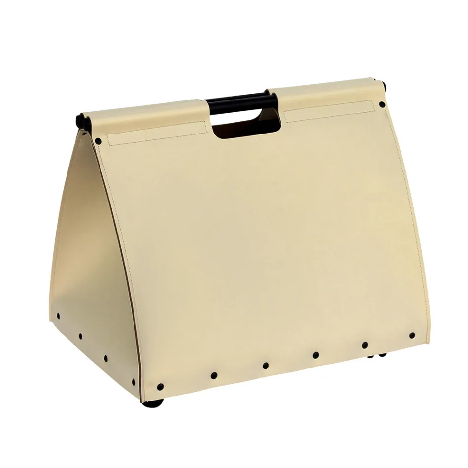 Geanta de lemn de foc din piele ecologica cu roti Made in Italy - Melc Viadurini