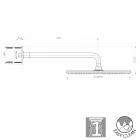 Bossini Visul cap de duș crom elegant, cu un singur braț de pulverizare Viadurini