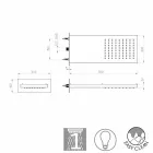 Bossini Manhattan cap de duș de duș din oțel inoxidabil, ploaie Viadurini