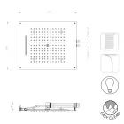 Cap de duș de tavan cromat Bossini cu două jeturi cu cromoterapie Dream Viadurini