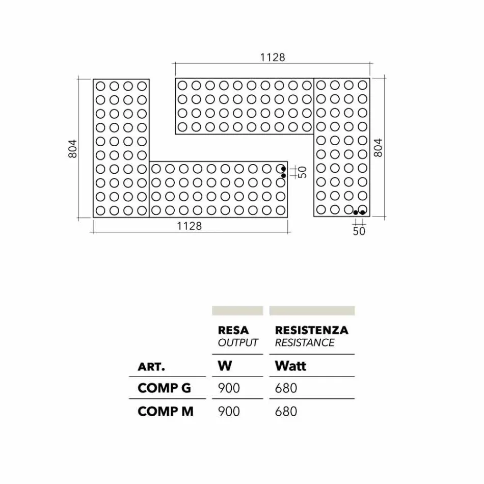 Brick radiator lego hidraulic de design realizate în Italia de către H Scirocco Viadurini
