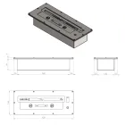 Arzator cu bioetanol incorporat dreptunghiular 2 Lt Viadurini