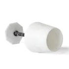 Pahar de vin din marmură albă de Carrara satinată și roșu Levanto - Caglio Viadurini