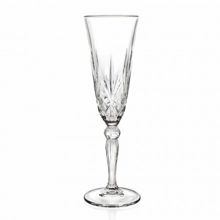 Sticlă de cristal ecologic pentru flaut de pahar pentru șampanie 12 bucăți - Cantabile Viadurini